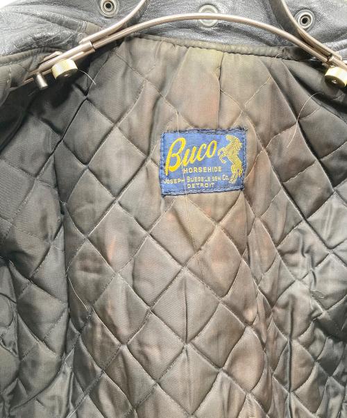 Buco（ブコ）Buco (ブコ) 50's 青タグ HORSEHIDE ダブルレザーライダース ジャケット ブラック サイズ:表記無しの古着・服飾アイテム