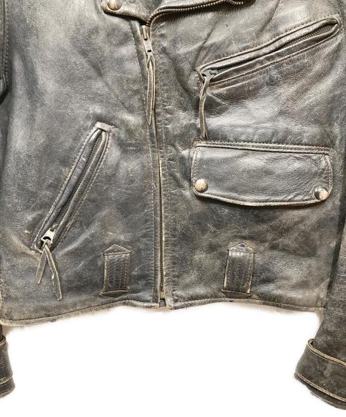 Buco（ブコ）Buco (ブコ) 50's 青タグ HORSEHIDE ダブルレザーライダース ジャケット ブラック サイズ:表記無しの古着・服飾アイテム