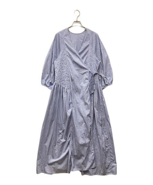 Curensology（カレンソロジー）Curensology (カレンソロジー) 2WAY ストライプワンピース ブルー×ホワイト サイズ:FREEの古着・服飾アイテム