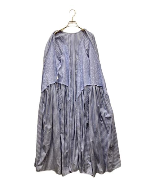 Curensology（カレンソロジー）Curensology (カレンソロジー) 2WAY ストライプワンピース ブルー×ホワイト サイズ:FREEの古着・服飾アイテム