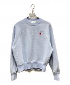 AMI Alexandre Mattiussiアミアレクサンドルマテュッシ）の古着「De Coeur Sweatshirt ハートロゴクルーネックスウェット」｜スカイブルー