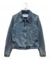 AMI Alexandre Mattiussi（アミアレクサンドルマテュッシ）の古着「CONTRASTED AMI DE COEUR ZIPPED JACKET ハートロゴジップアップデニムジャケット」｜ブルー