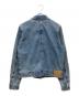 AMI Alexandre Mattiussi (アミアレクサンドルマテュッシ) CONTRASTED AMI DE COEUR ZIPPED JACKET ハートロゴジップアップデニムジャケット ブルー サイズ:M：32000円