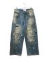 BADWAY（バッドウェイ）の古着「Grunge BORO studs denim グランジボロスタッズデニムパンツ」｜ブルー