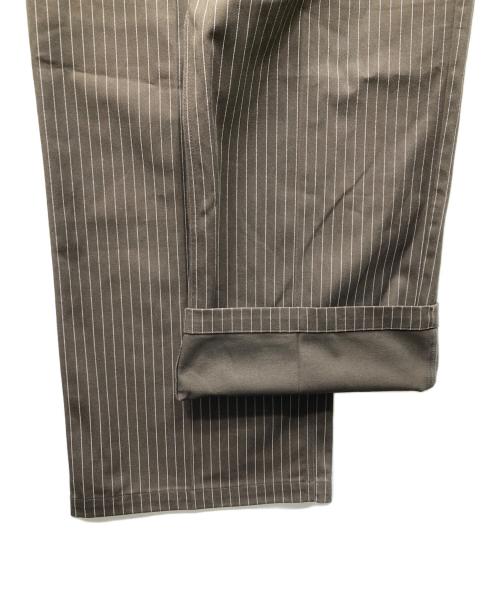 BADWAY（バッドウェイ）BADWAY (バッドウェイ) Dickies (ディッキーズ) Stripe Chino pant ストライプチノパンツ ブラウン×ホワイト サイズ:Lの古着・服飾アイテム