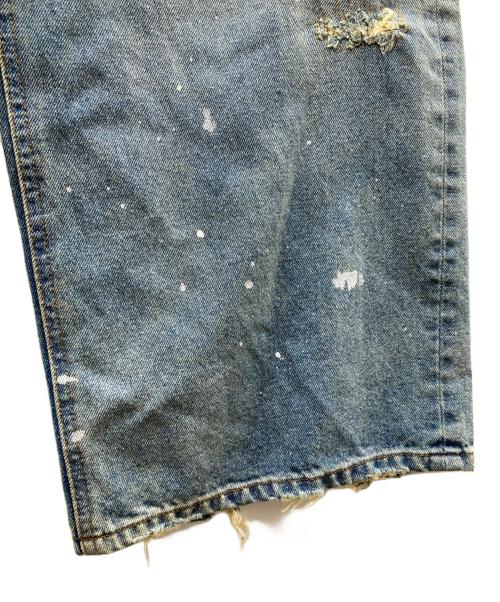 BADWAY（バッドウェイ）BADWAY (バッドウェイ) Grunge BORO studs denim グランジボロスタッズデニムパンツ ブルー サイズ:Lの古着・服飾アイテム