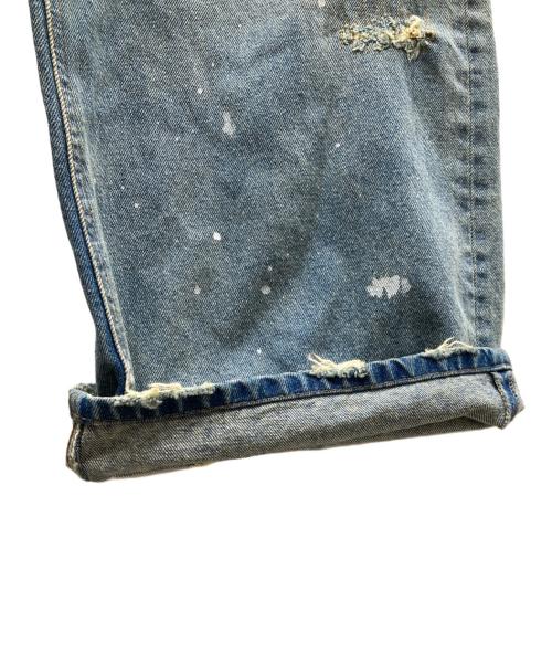 BADWAY（バッドウェイ）BADWAY (バッドウェイ) Grunge BORO studs denim グランジボロスタッズデニムパンツ ブルー サイズ:Lの古着・服飾アイテム