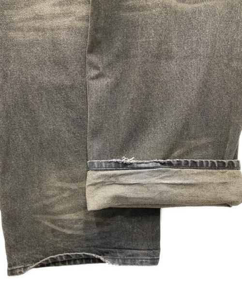 BADWAY（バッドウェイ）BADWAY (バッドウェイ) Grunge studs wide denim デニムパンツ グレー サイズ:Mの古着・服飾アイテム