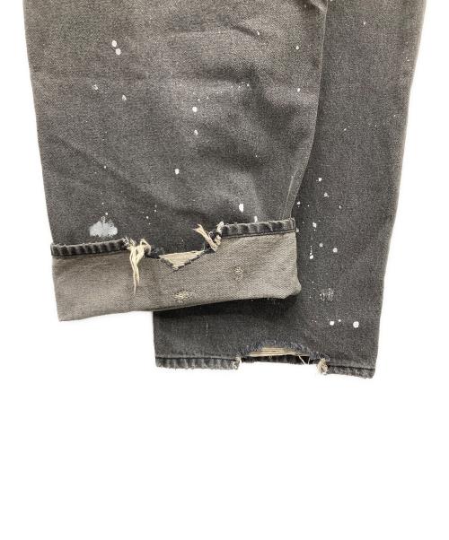 BADWAY（バッドウェイ）BADWAY (バッドウェイ) Grunge BORO studs denim グランジボロスタッズデニムパンツ グレー サイズ:Lの古着・服飾アイテム
