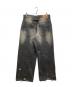 BADWAY (バッドウェイ) Grunge BORO studs denim グランジボロスタッズデニムパンツ グレー サイズ:L：15000円