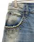 中古・古着 BADWAY (バッドウェイ) Grunge BORO studs denim グランジボロスタッズデニムパンツ ブルー サイズ:M：15000円