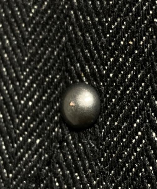 BADWAY（バッドウェイ）BADWAY (バッドウェイ) Herringbone studs denim pants ヘリンボーンスタッズデニムパンツ ブラック サイズ:Lの古着・服飾アイテム
