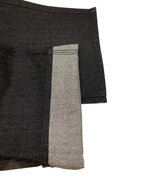 BADWAY（バッドウェイ）BADWAY (バッドウェイ) Herringbone studs denim pants ヘリンボーンスタッズデニムパンツ ブラック サイズ:Lの古着・服飾アイテム