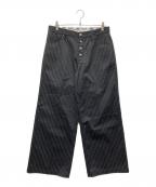 BADWAY×Dickiesバッドウェイ×ディッキーズ）の古着「Stripe Chino pants ストライプチノパンツ」｜ブラック