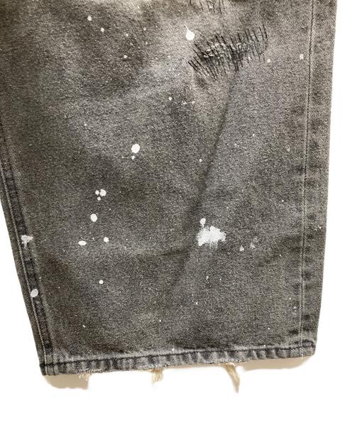 BADWAY（バッドウェイ）BADWAY (バッドウェイ) Grunge BORO studs denim グランジボロスタッズデニムパンツ グレー サイズ:SIZE Mの古着・服飾アイテム