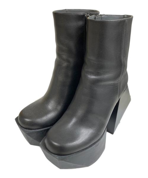 UNITED NUDE（ユナイテッドヌード）UNITED NUDE (ユナイテッドヌード) Stage Boot ポリゴンヒール プラットフォーム ブーツ ブラック サイズ:SIZE 36の古着・服飾アイテム