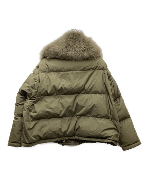 yves salomon（イヴサロモン）YVES SALOMON (イヴサロモン) OVERSIZED DOWN JACKET 3WAYダウンジャケット カーキ サイズ:38の古着・服飾アイテム