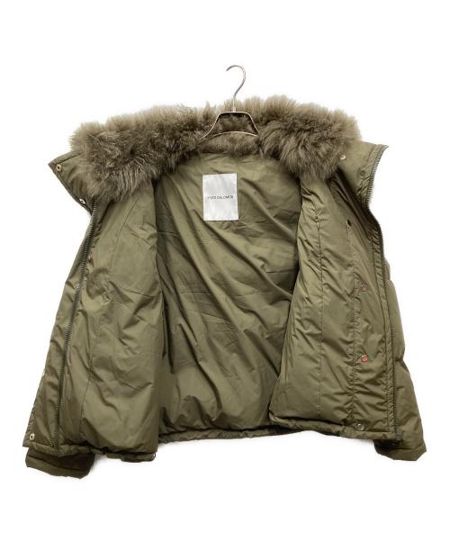 yves salomon（イヴサロモン）YVES SALOMON (イヴサロモン) OVERSIZED DOWN JACKET 3WAYダウンジャケット カーキ サイズ:38の古着・服飾アイテム