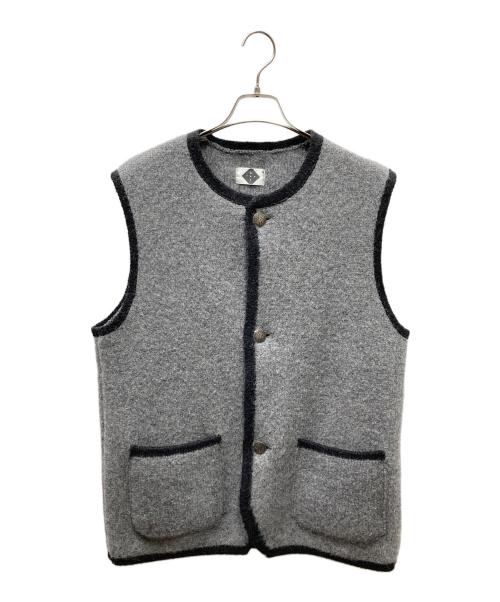 STAPF（シュタップ）STAPF (シュタップ) UNITED ARROWS 別注 コンチョボタン チロリアン ニットベスト グレー×ブラック サイズ:SIZE Mの古着・服飾アイテム