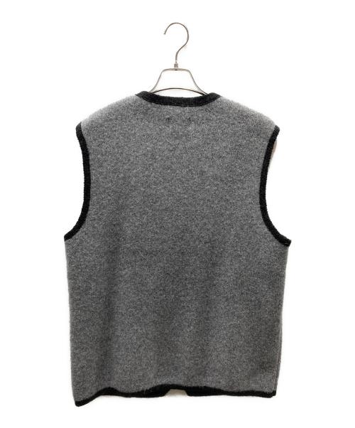 STAPF（シュタップ）STAPF (シュタップ) UNITED ARROWS 別注 コンチョボタン チロリアン ニットベスト グレー×ブラック サイズ:SIZE Mの古着・服飾アイテム