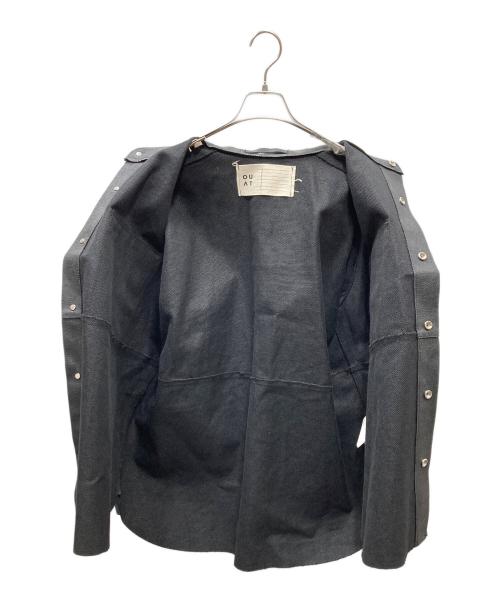 OUAT（オーユーエーティー）OUAT (オーユーエーティー) フリンジポケット リネン ジャケット ブラック サイズ:SIZE Mの古着・服飾アイテム