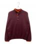 UNUSED（アンユーズド）の古着「5G Wool pullover knit ウールプルオーバーニット」｜エンジ×オレンジ