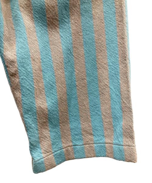 UNUSED（アンユーズド）UNUSED (アンユーズド) Stripe Food Shirt ストライプフードシャツ グレー×ブルーの古着・服飾アイテム
