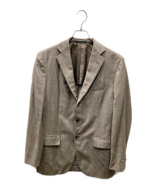 CARUSO（カルーゾ）CARUSO (カルーゾ) ウール3Bテーラードジャケット ブラウン サイズ:SIZE 46の古着・服飾アイテム