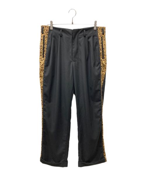 Buckers（バッカーズ）Buckers (バッカーズ) レオパードラインロカビリーパンツ ブラック×ブラウン サイズ:SIZE Lの古着・服飾アイテム