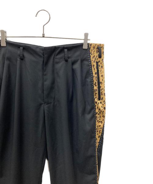 Buckers（バッカーズ）Buckers (バッカーズ) レオパードラインロカビリーパンツ ブラック×ブラウン サイズ:SIZE Lの古着・服飾アイテム