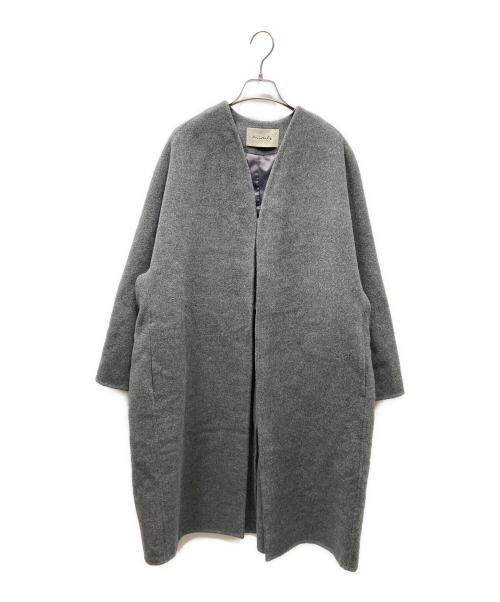 AP STUDIO（エーピーストゥディオ）AP STUDIO (エーピーストゥディオ) MINITZ 別注 collarless coat グレー サイズ:SIZE 36の古着・服飾アイテム