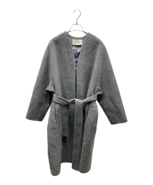 AP STUDIO（エーピーストゥディオ）AP STUDIO (エーピーストゥディオ) MINITZ 別注 collarless coat グレー サイズ:SIZE 36の古着・服飾アイテム