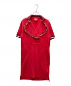Vivienne Westwood RED LABELヴィヴィアンウエストウッドレッドレーベル）の古着「ラブフリルポロワンピ」｜レッド