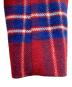 中古・古着 Vivienne Westwood RED LABEL (ヴィヴィアンウエストウッドレッドレーベル) チェックツィードピークドラペルコート レッド×ブルー サイズ:SIZE 03：35000円