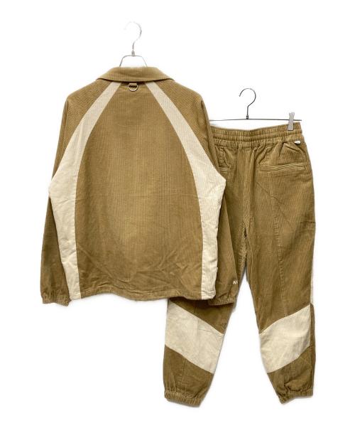 SAPEur（サプール）SAPEur (サプール) コーデュロイトラック セットアップ ブラウン×ベージュ サイズ:SIZE Lの古着・服飾アイテム