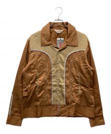 SAPEur（サプール）の古着「ウエスタンシャツジャケット」｜ブラウン×ベージュ