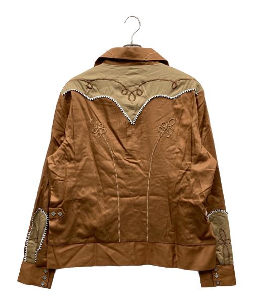 SAPEur（サプール）SAPEur (サプール) ウエスタンシャツジャケット ブラウン×ベージュ サイズ:M 未使用品の古着・服飾アイテム