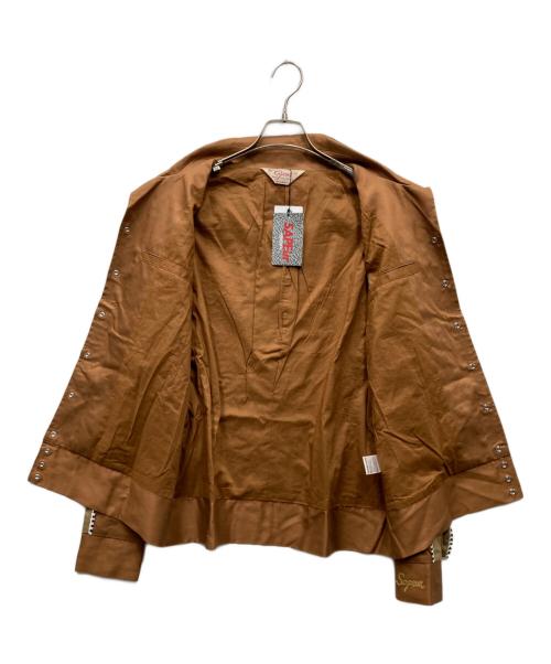SAPEur（サプール）SAPEur (サプール) ウエスタンシャツジャケット ブラウン×ベージュ サイズ:M 未使用品の古着・服飾アイテム