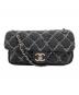 CHANEL（シャネル）の古着「パリビザンス チェーンショルダーバッグ」｜ブラック×グレー