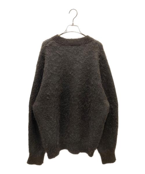NKNIT（ンニット）NKNIT (ンニット) wave pattern mohair KNIT モヘア混ニット ブラウン×カーキ サイズ:表記無しの古着・服飾アイテム