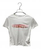 VIVIENNE TAMヴィヴィアンタム）の古着「00' ハスの花 Tシャツ」｜ホワイト×ピンク