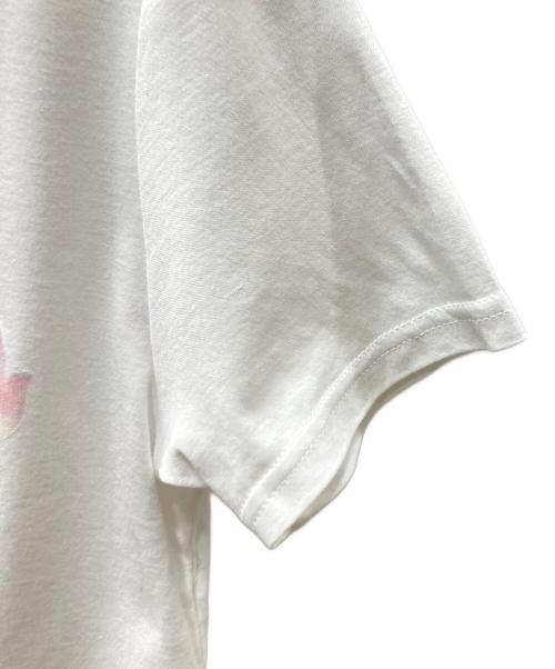 VIVIENNE TAM（ヴィヴィアンタム）VIVIENNE TAM (ヴィヴィアンタム) 00' ハスの花 Tシャツ ホワイト×ピンク サイズ:SIZE 0の古着・服飾アイテム