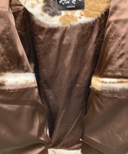 MUZINE（ムジン）MUZINE (ムジン) エコファージャケット ブラウン×ベージュ サイズ:サイズ表記無しの古着・服飾アイテム
