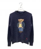 POLO RALPH LAURENポロ・ラルフローレン）の古着「ポロベアニット」｜ネイビー