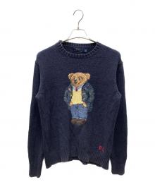 POLO RALPH LAUREN（ポロ・ラルフローレン）の古着「ポロベアニット」｜ネイビー