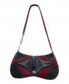 PRADAプラダ）の古着「Vitello Drive Shoulder Bag ショルダーバッグ」｜ブラック×バーガンディ