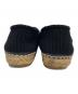 中古・古着 CHANEL (シャネル) チェーンロゴ エスパドリーユ ブラック×ベージュ サイズ:36(23㎝)：21000円