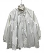 ）の古着「Silky Leather Shirt Jacket シルキーレザーシャツジャケット」｜ホワイト