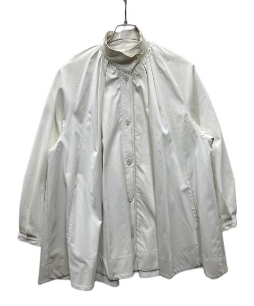 IRENE（アイレネ）IRENE (アイレネ) Silky Leather Shirt Jacket シルキーレザーシャツジャケット ホワイト サイズ:Sの古着・服飾アイテム