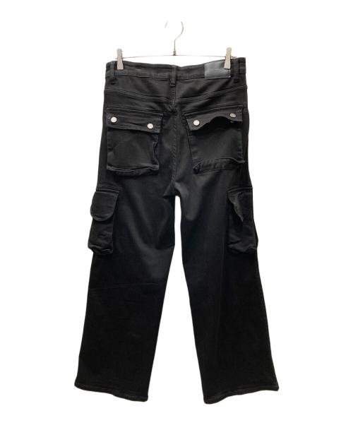 VALABASAS（バラバサス）VALABASAS (バラバサス) マルチギミックワイドデニムパンツ ブラック サイズ:SIZE 32の古着・服飾アイテム